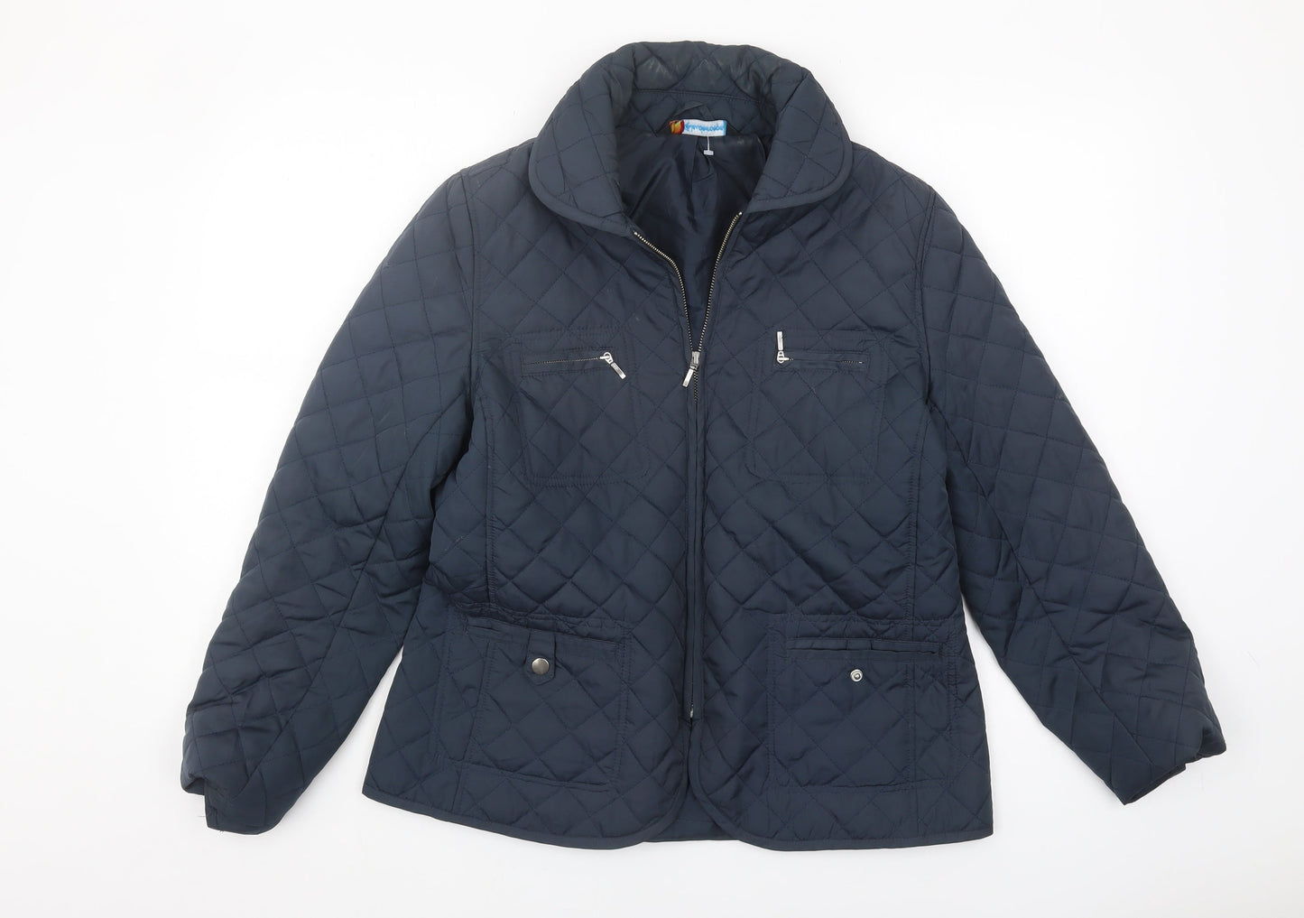 Kaleidoscope Women's Blue Quilted Jacket Size 14