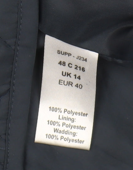 Kaleidoscope Women's Blue Quilted Jacket Size 14