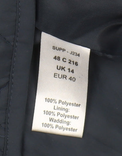 Kaleidoscope Women's Blue Quilted Jacket Size 14