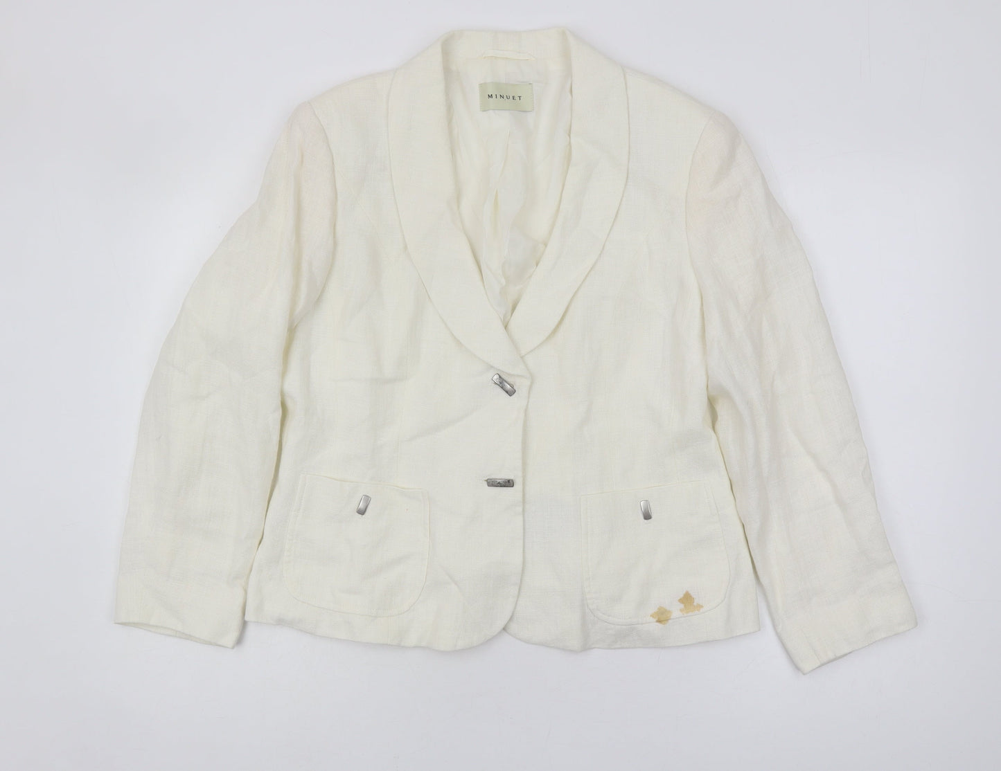 Minuet Women’s Ivory Linen Blazer Size 14