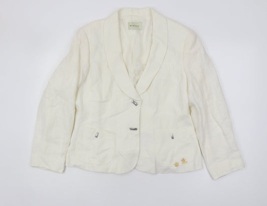 Minuet Women’s Ivory Linen Blazer Size 14