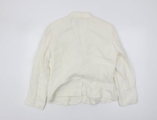 Minuet Women’s Ivory Linen Blazer Size 14