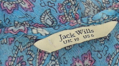 Jack Wills Women's Blue Floral Tank Top, Size 10, Camisole Style