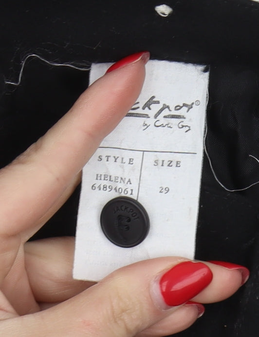 Womens UK Size 29 Jackpot   Black Trousers