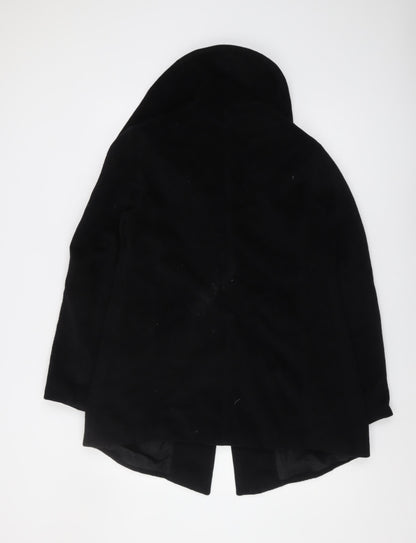 Jaschia Women's Black Wool Overcoat XL