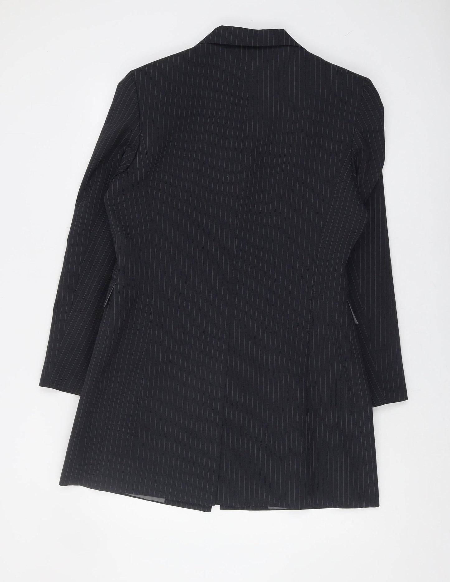 Dunnes Stores Women's Black Pinstripe Suit Jacket Size 14