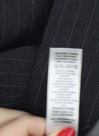 Dunnes Stores Women's Black Pinstripe Suit Jacket Size 14