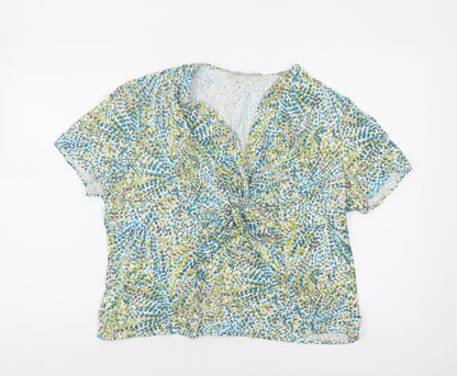 CC Women's Multicoloured XL Geometric Blouse