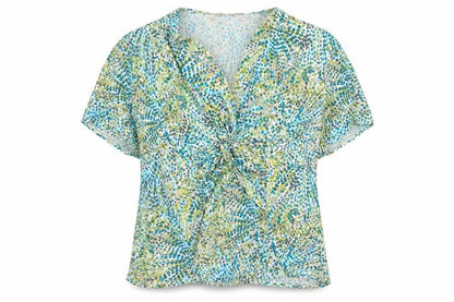 CC Women's Multicoloured XL Geometric Blouse