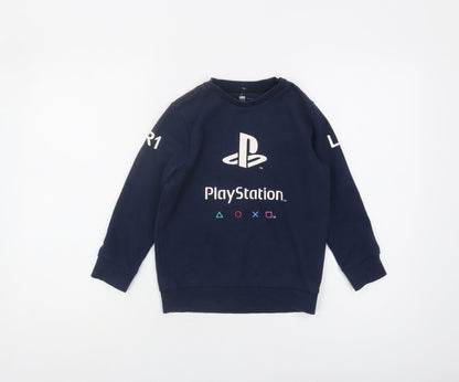 Fashion UK Boys Blue PlayStation Logo Sweatshirt 7-8 Years