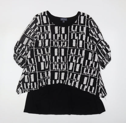 Womens UK Size 18 Saloos Black Basic Blouse