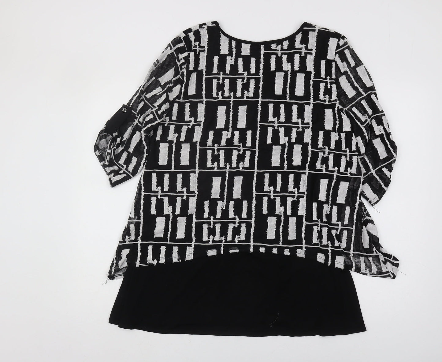 Womens UK Size 18 Saloos Black Basic Blouse