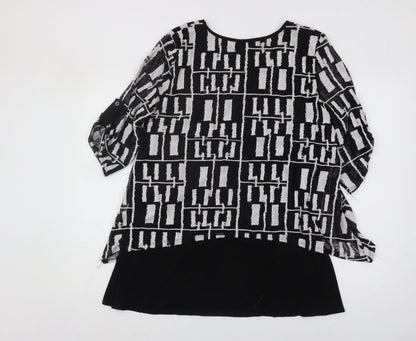 Womens UK Size 18 Saloos Black Basic Blouse
