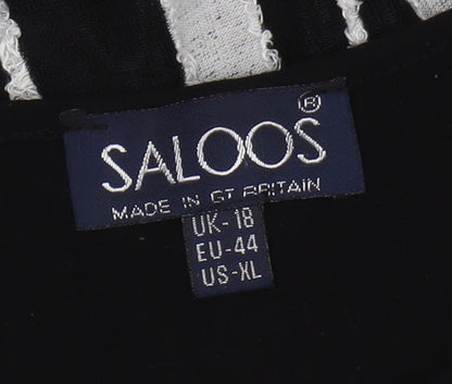 Womens UK Size 18 Saloos Black Basic Blouse