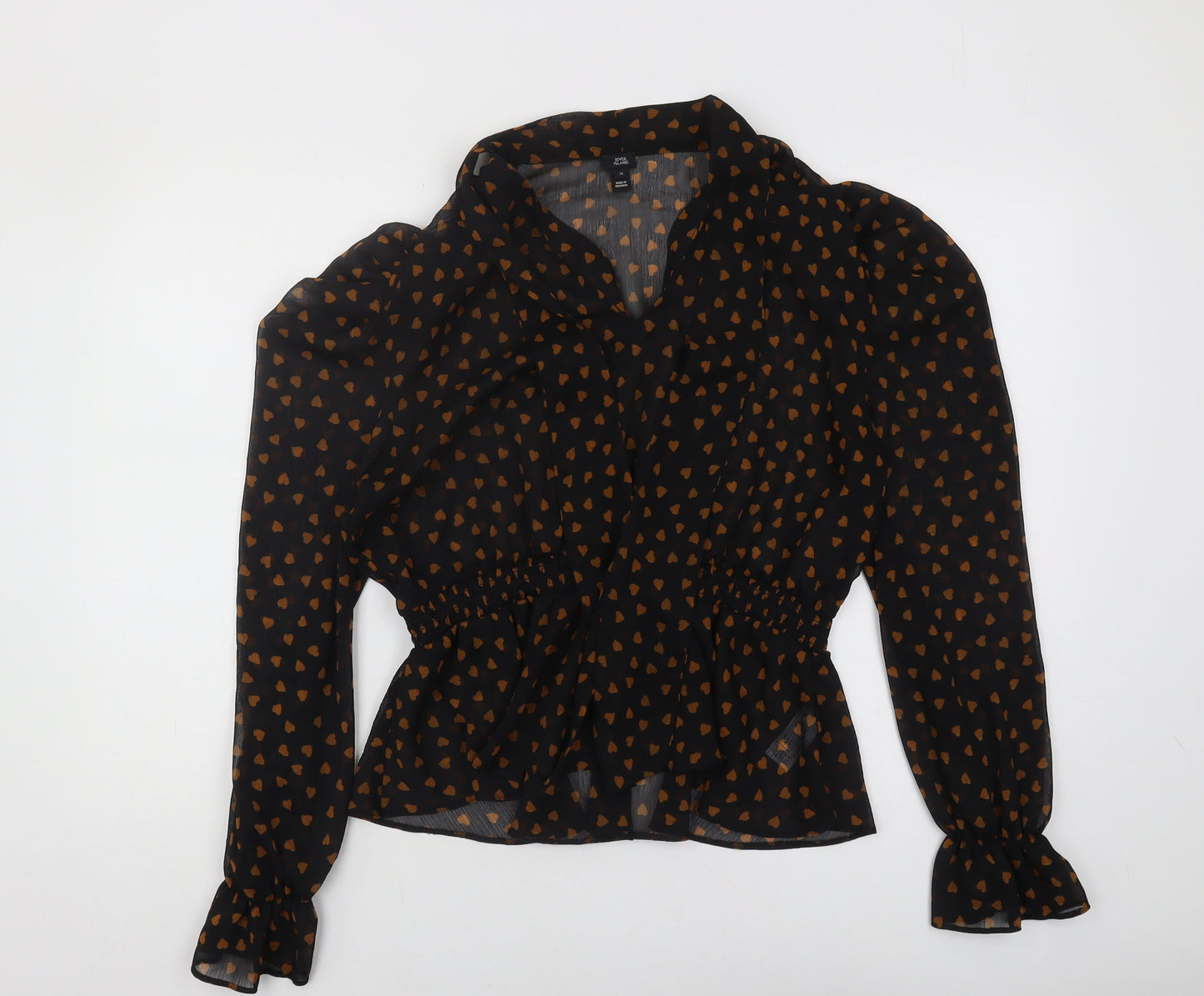 Womens UK Size 14 River Island Black  Blouse