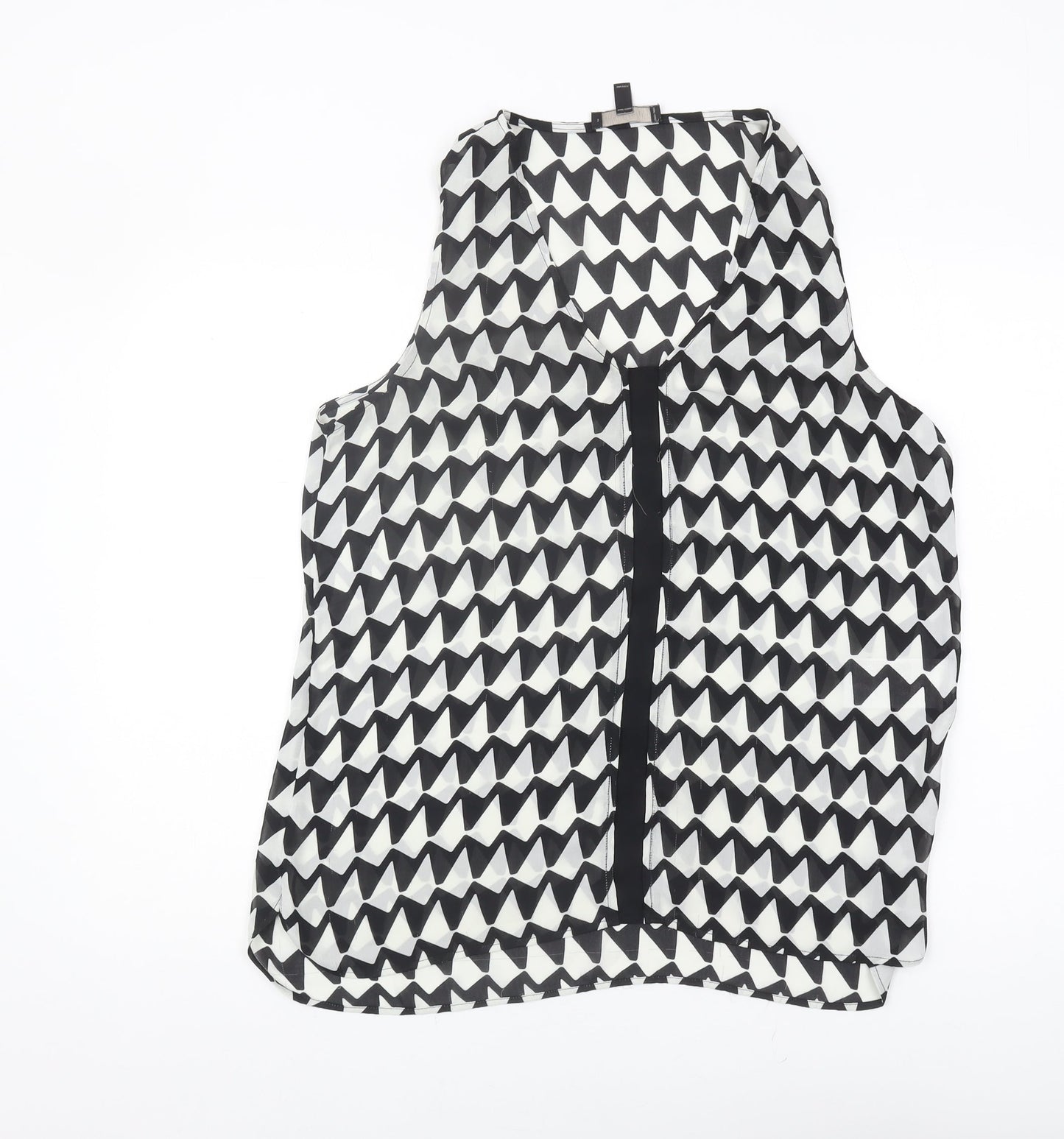 Banana Republic Women's Black Geometric Tank Top L