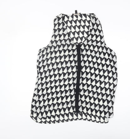 Banana Republic Women's Black Geometric Tank Top L