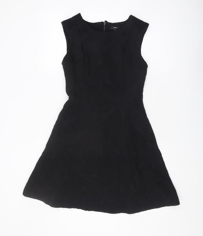 Next Women's Black A-Line Sleeveless Dress Size 10