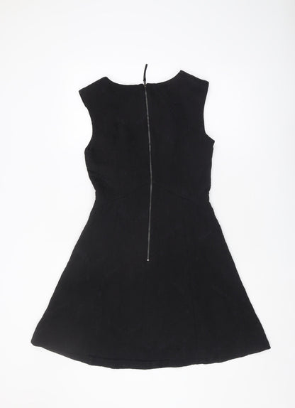 Next Women's Black A-Line Sleeveless Dress Size 10