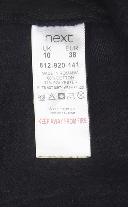 Next Women's Black A-Line Sleeveless Dress Size 10