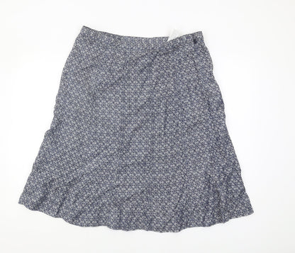 Marks and Spencer Women's Blue A-Line Skirt Size 16