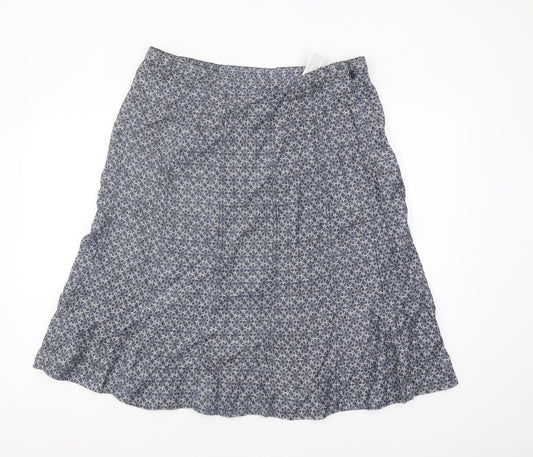 Marks and Spencer Women's Blue A-Line Skirt Size 16