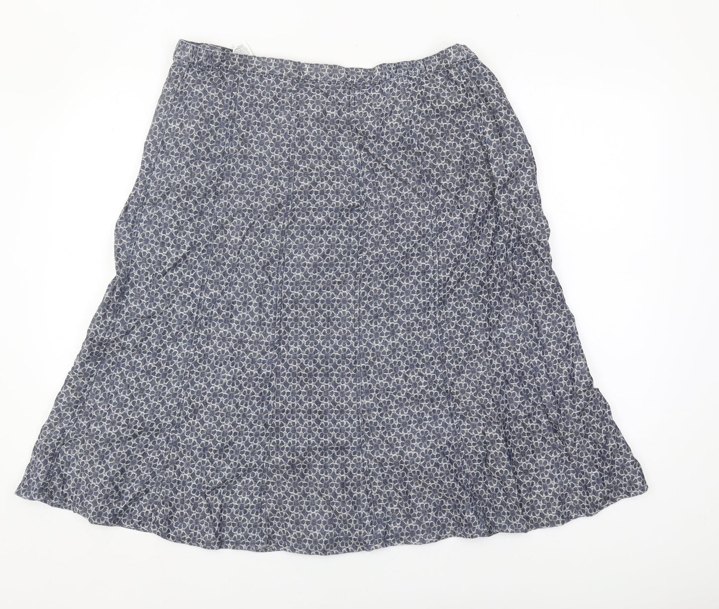 Marks and Spencer Women's Blue A-Line Skirt Size 16