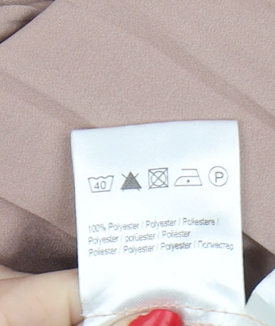 ICHI Women's Beige Sleeveless Dress, XS Size