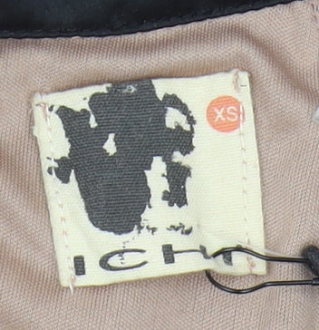 ICHI Women's Beige Sleeveless Dress, XS Size