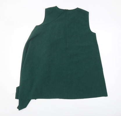Womens UK Size 8 COS Green Basic Blouse