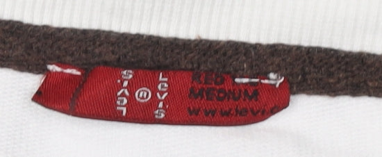 Levi's Men's White Graphic Long Sleeve T-Shirt M