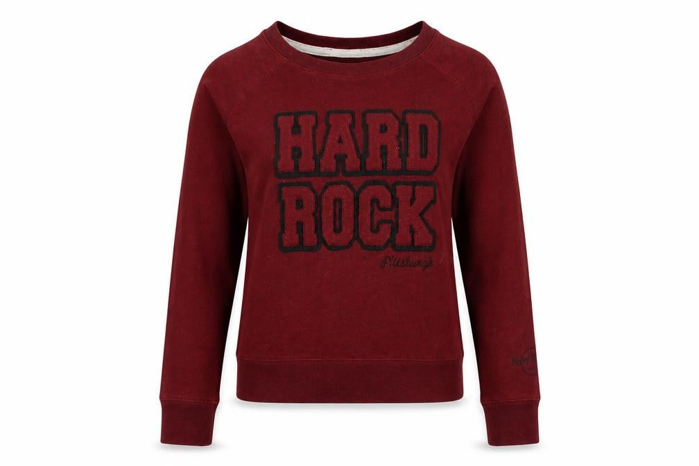 Womens UK Size S Hard Rock Cafe Red Pullover Sweatshirt
