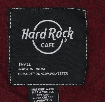 Womens UK Size S Hard Rock Cafe Red Pullover Sweatshirt