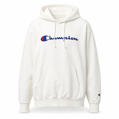 Mens UK Size L Champion White Pullover Hoodie