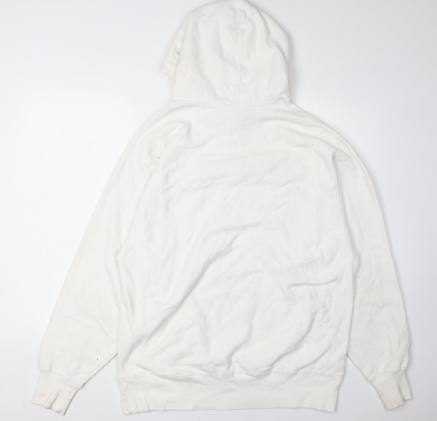 Mens UK Size L Champion White Pullover Hoodie