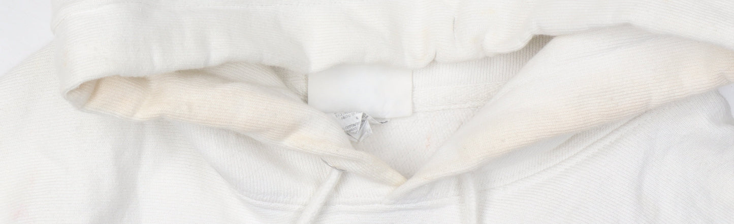 Mens UK Size L Champion White Pullover Hoodie