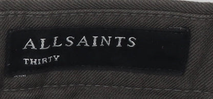 AllSaints Men’s Green Chino Trousers Slim Fit Size 30
