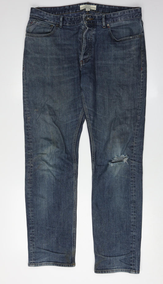 White Stuff Men's Blue Straight Jeans, Size 34