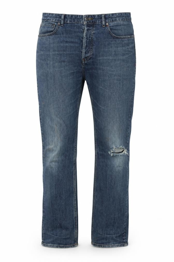 Mens UK Size 34 White Stuff Regular Fit Straight Blue Jeans