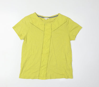 Womens UK Size 10 White Stuff Yellow Basic T-Shirt