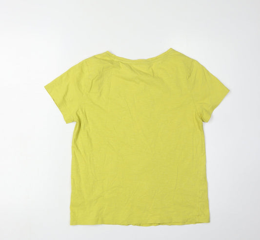 Womens UK Size 10 White Stuff Yellow Basic T-Shirt
