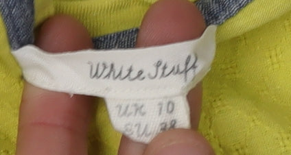 Womens UK Size 10 White Stuff Yellow Basic T-Shirt