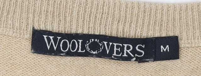 Woolovers Men's Beige Cotton Cashmere Vest Medium