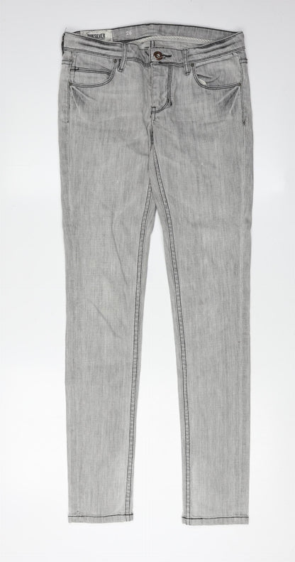 Quiksilver Grey Skinny Jeans, Size 26, Stretch Fit
