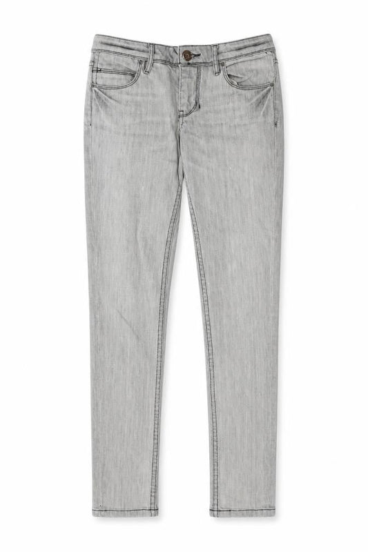 Front view of Quiksilver Grey Skinny Jeans, size 26, Stretch Fit
