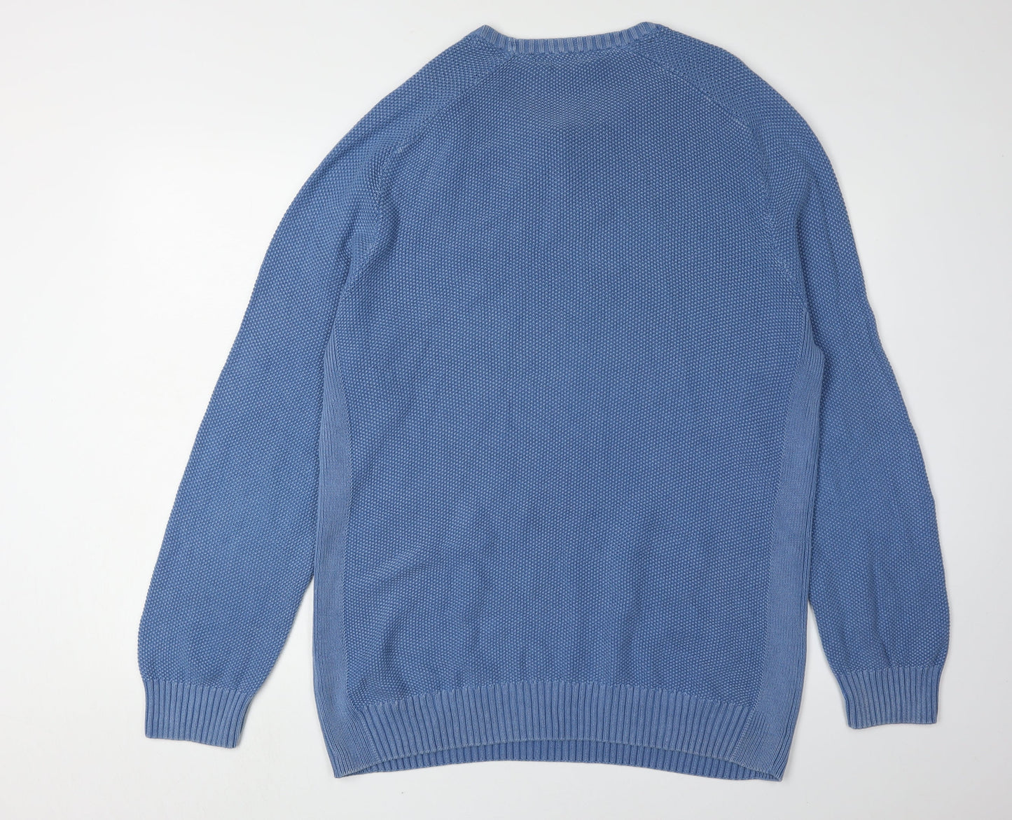 Crew Clothing Company Men's Blue V-Neck Pullover 2XL