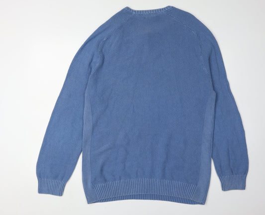 Crew Clothing Company Men's Blue V-Neck Pullover 2XL