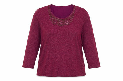 Womens UK Size 14 Eastex Purple Pullover Jumper