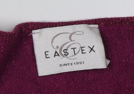 Eastex Women's Purple Beaded Pullover Jumper, Size 14