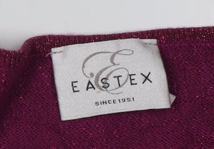 Eastex Women's Purple Beaded Pullover Jumper, Size 14